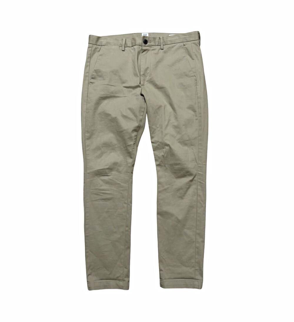 GAP Beige Skinny Chino Pants Men’s 33x30 Cotton Blend Stretch Twill